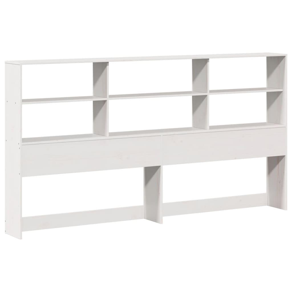 vidaXL Pat cu bibliotecă fără saltea, 180x200 cm, lemn masiv de pin