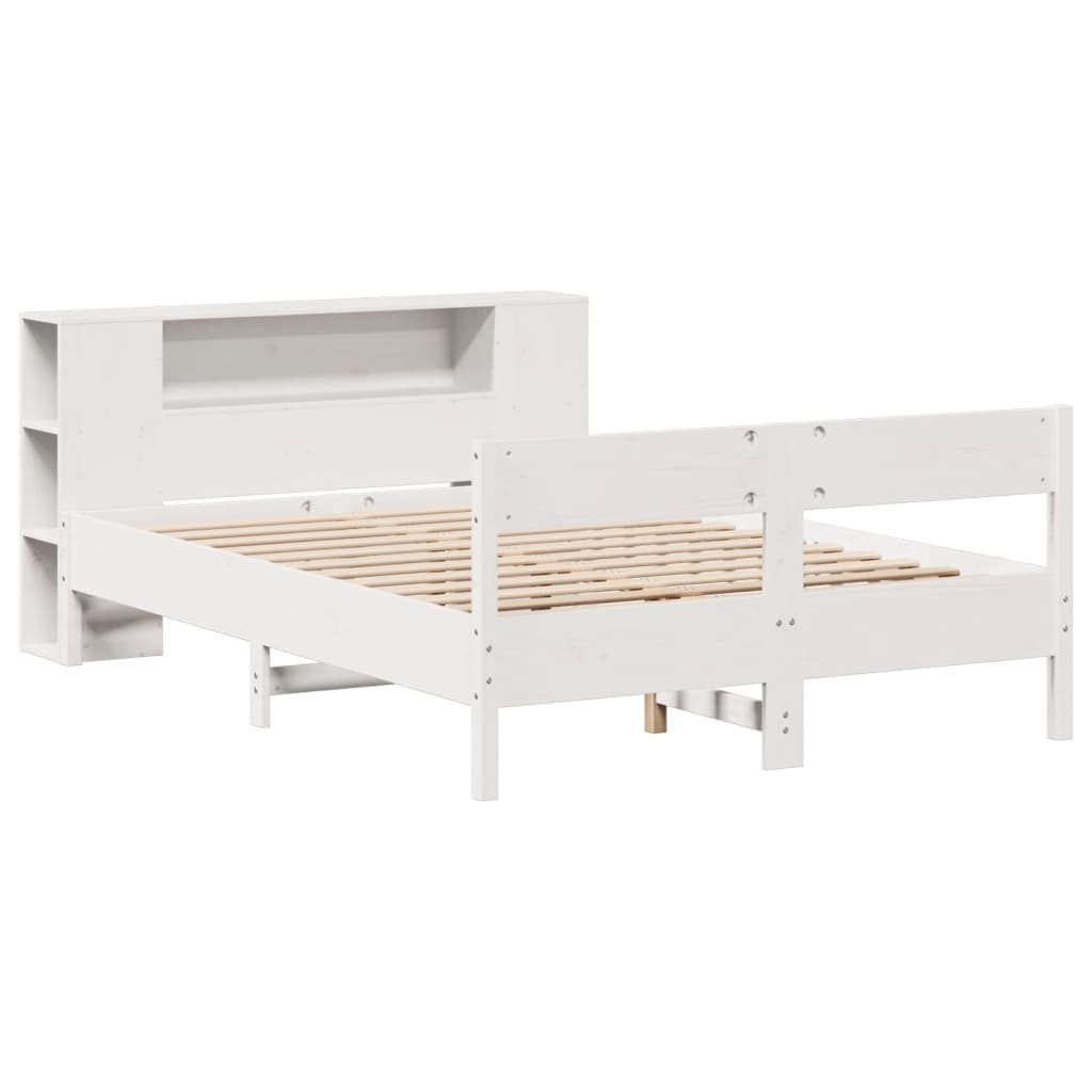 vidaXL Cadru de pat fără saltea, alb, 120x200 cm, lemn masiv pin vidaXL Cadru de pat fără saltea, alb, 120x200 cm, lemn masiv pin