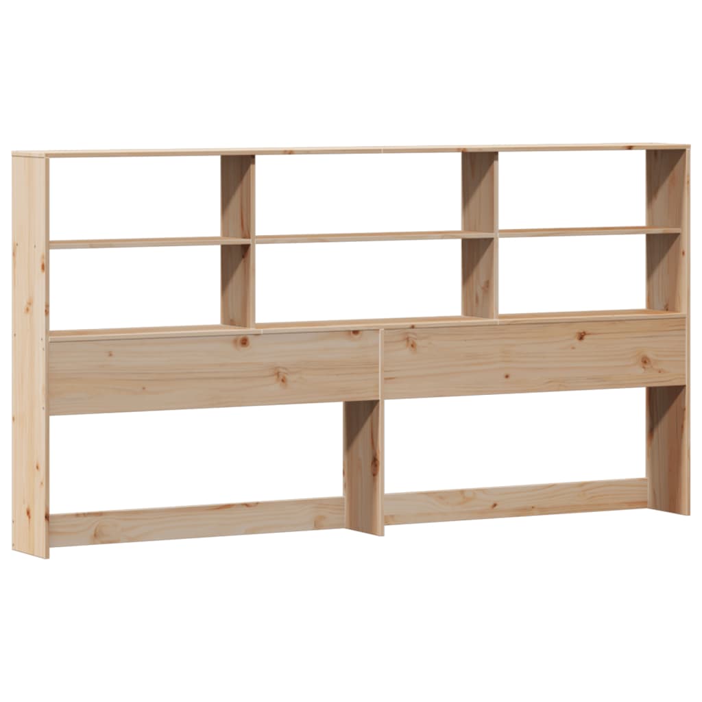 vidaXL Pat cu bibliotecă fără saltea, 180x200 cm, lemn masiv de pin