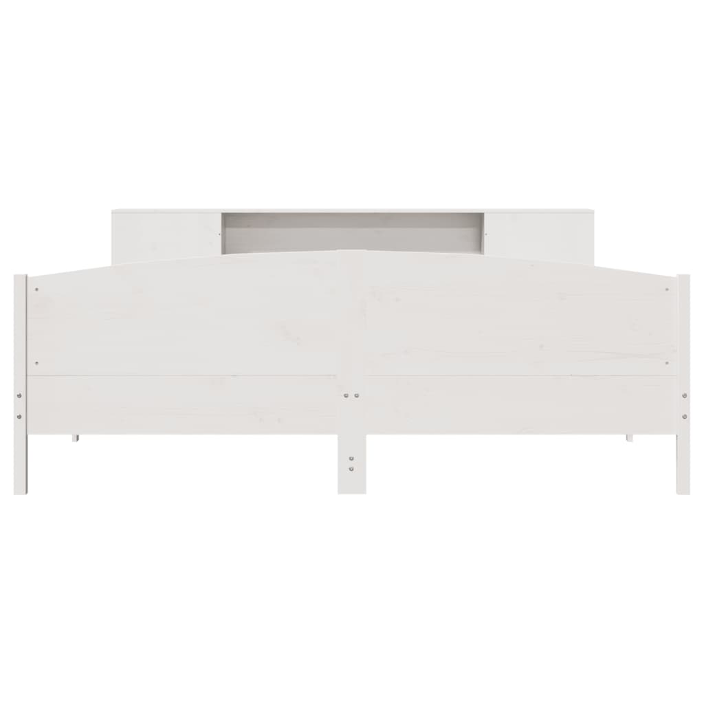 vidaXL Pat cu bibliotecă fără saltea, 180x200 cm, lemn masiv de pin