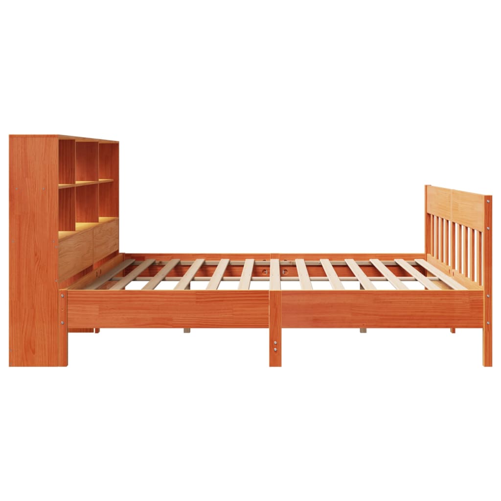 vidaXL Cadru de pat fără saltea, maro ceruit 180x200 cm lemn masiv pin vidaXL Cadru de pat fără saltea, maro ceruit 180x200 cm lemn masiv pin