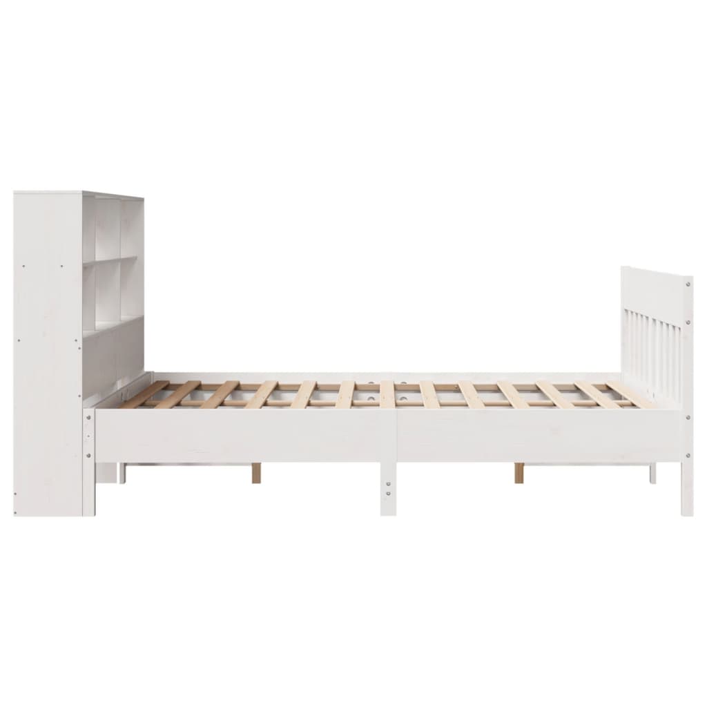 vidaXL Cadru de pat fără saltea, alb, 120x200 cm, lemn masiv pin vidaXL Cadru de pat fără saltea, alb, 120x200 cm, lemn masiv pin