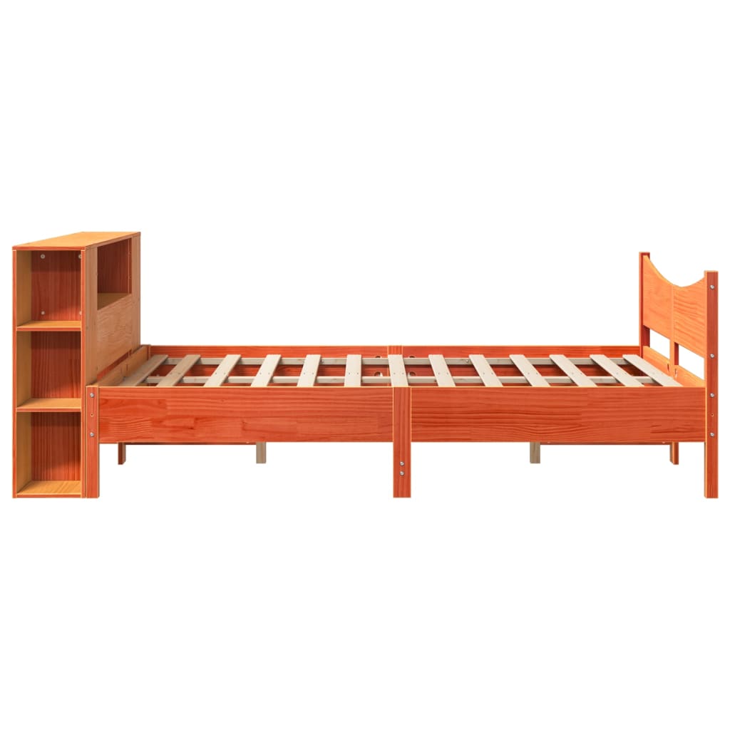 vidaXL Cadru de pat fără saltea, maro ceruit 150x200 cm lemn masiv pin vidaXL Cadru de pat fără saltea, maro ceruit 150x200 cm lemn masiv pin
