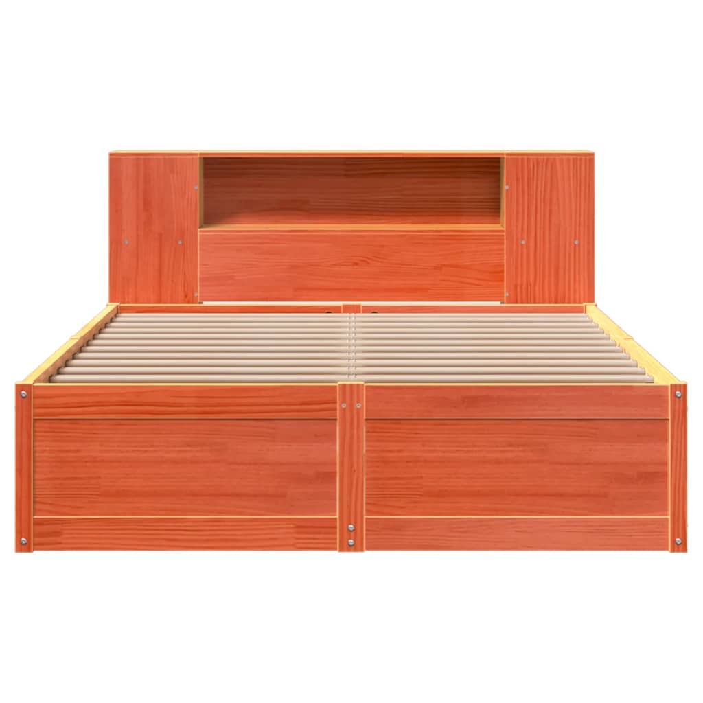 vidaXL Cadru de pat fără saltea, maro ceruit 150x200 cm lemn masiv pin vidaXL Cadru de pat fără saltea, maro ceruit 150x200 cm lemn masiv pin