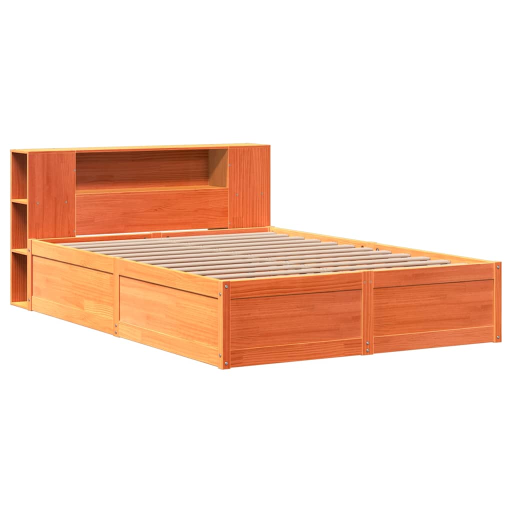 vidaXL Cadru de pat fără saltea, maro ceruit 140x200 cm lemn masiv pin vidaXL Cadru de pat fără saltea, maro ceruit 140x200 cm lemn masiv pin