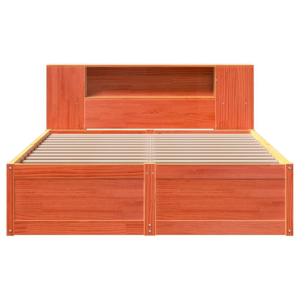 vidaXL Cadru de pat fără saltea, maro ceruit 140x200 cm lemn masiv pin vidaXL Cadru de pat fără saltea, maro ceruit 140x200 cm lemn masiv pin