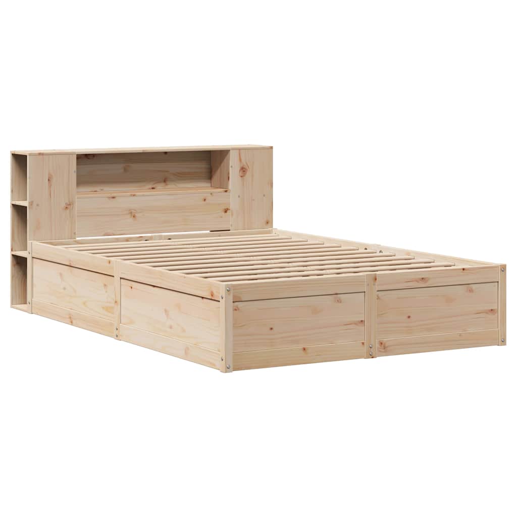 vidaXL Cadru de pat fără saltea, 135x190 cm, lemn masiv de pin vidaXL Cadru de pat fără saltea, 135x190 cm, lemn masiv de pin
