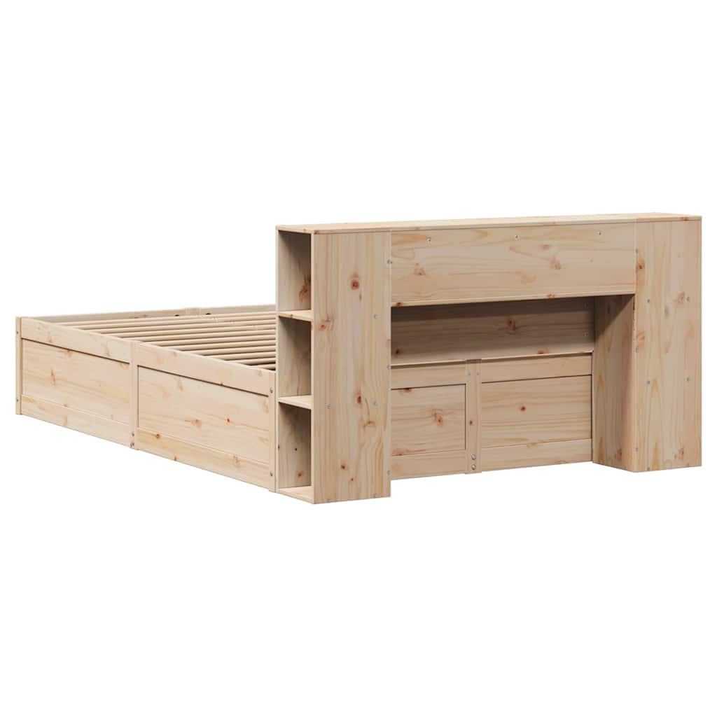 vidaXL Cadru de pat fără saltea, 135x190 cm, lemn masiv de pin vidaXL Cadru de pat fără saltea, 135x190 cm, lemn masiv de pin