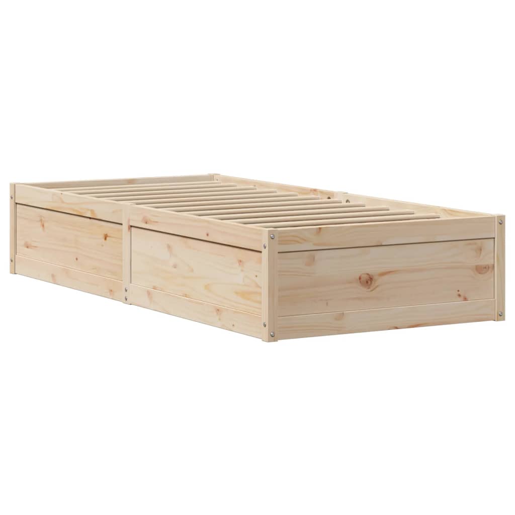 vidaXL Cadru de pat fără saltea, 90x200 cm, lemn masiv pin
