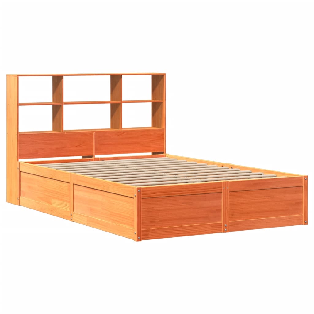 vidaXL Cadru de pat fără saltea, maro ceruit 150x200 cm lemn masiv pin vidaXL Cadru de pat fără saltea, maro ceruit 150x200 cm lemn masiv pin