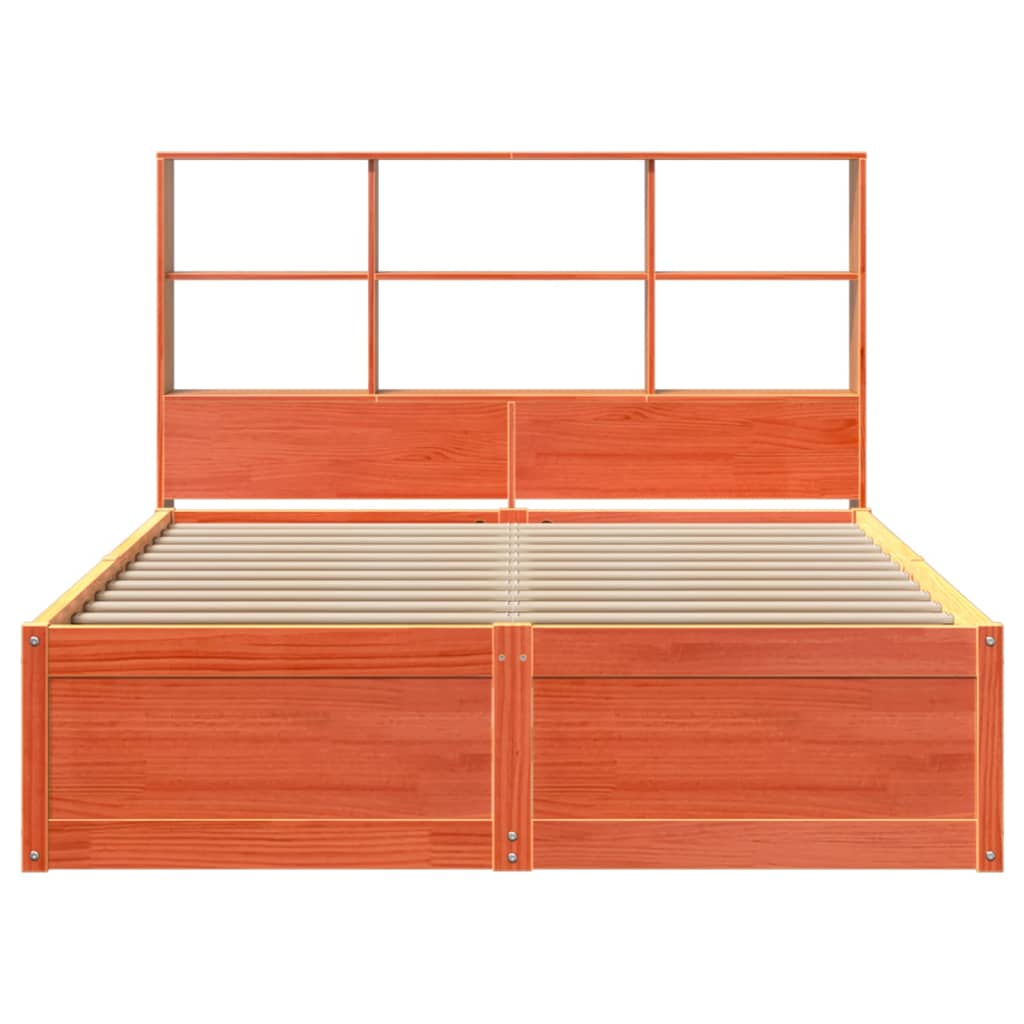 vidaXL Cadru de pat fără saltea, maro ceruit 150x200 cm lemn masiv pin vidaXL Cadru de pat fără saltea, maro ceruit 150x200 cm lemn masiv pin