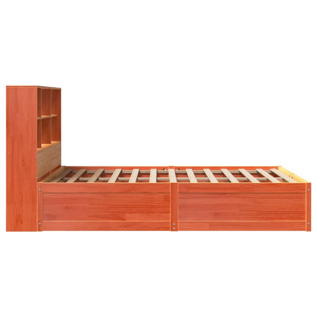vidaXL Cadru de pat fără saltea, maro ceruit 150x200 cm lemn masiv pin vidaXL Cadru de pat fără saltea, maro ceruit 150x200 cm lemn masiv pin