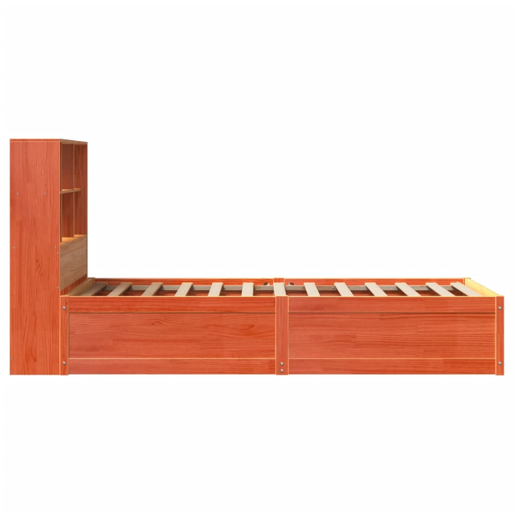 vidaXL Pat de zi fără saltea, maro ceruit, 90x200 cm, lemn masiv pin