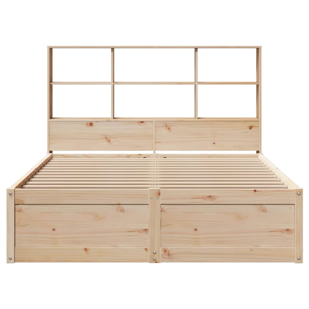 vidaXL Cadru de pat fără saltea, 140x190 cm, lemn masiv de pin