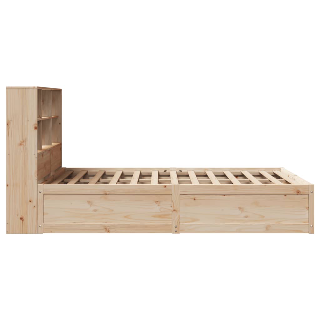 vidaXL Cadru de pat fără saltea, 140x190 cm, lemn masiv de pin