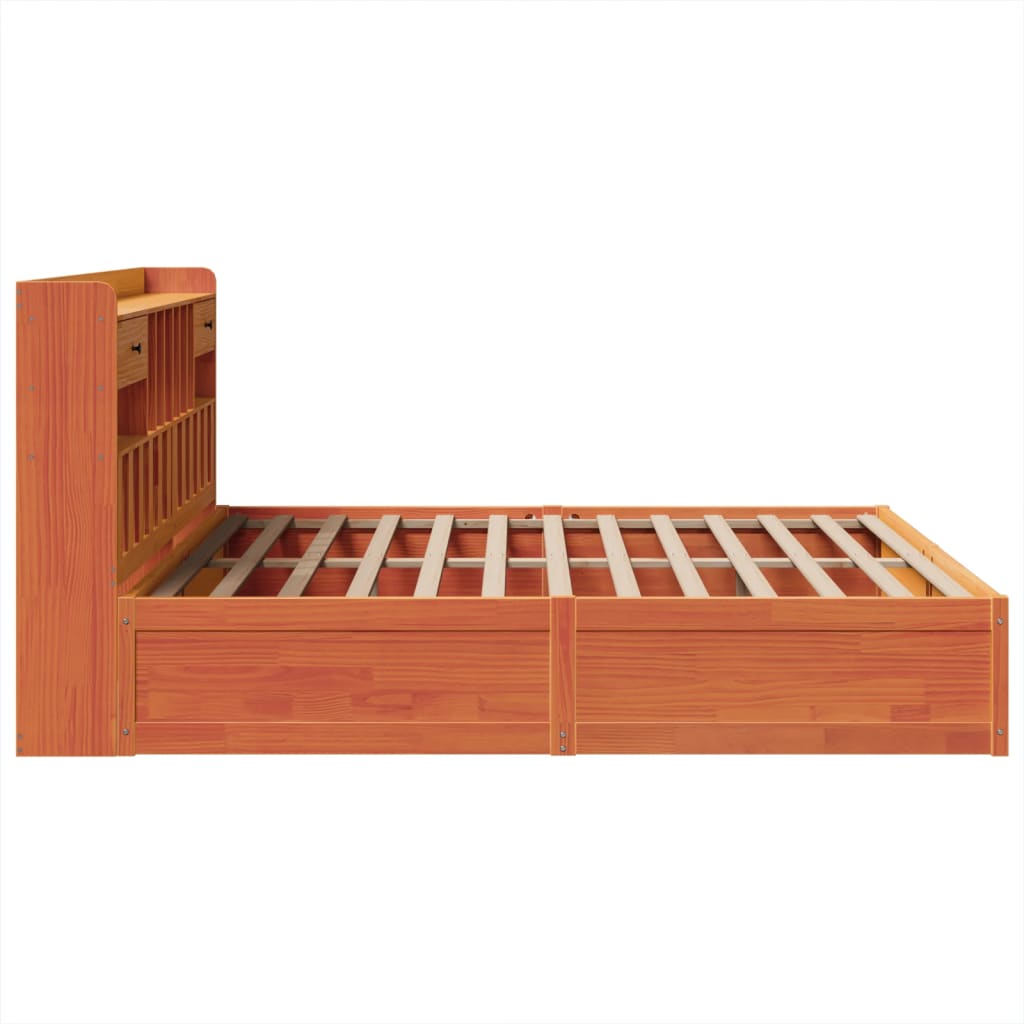 vidaXL Cadru de pat fără saltea, maro ceruit 180x200 cm lemn masiv pin vidaXL Cadru de pat fără saltea, maro ceruit 180x200 cm lemn masiv pin