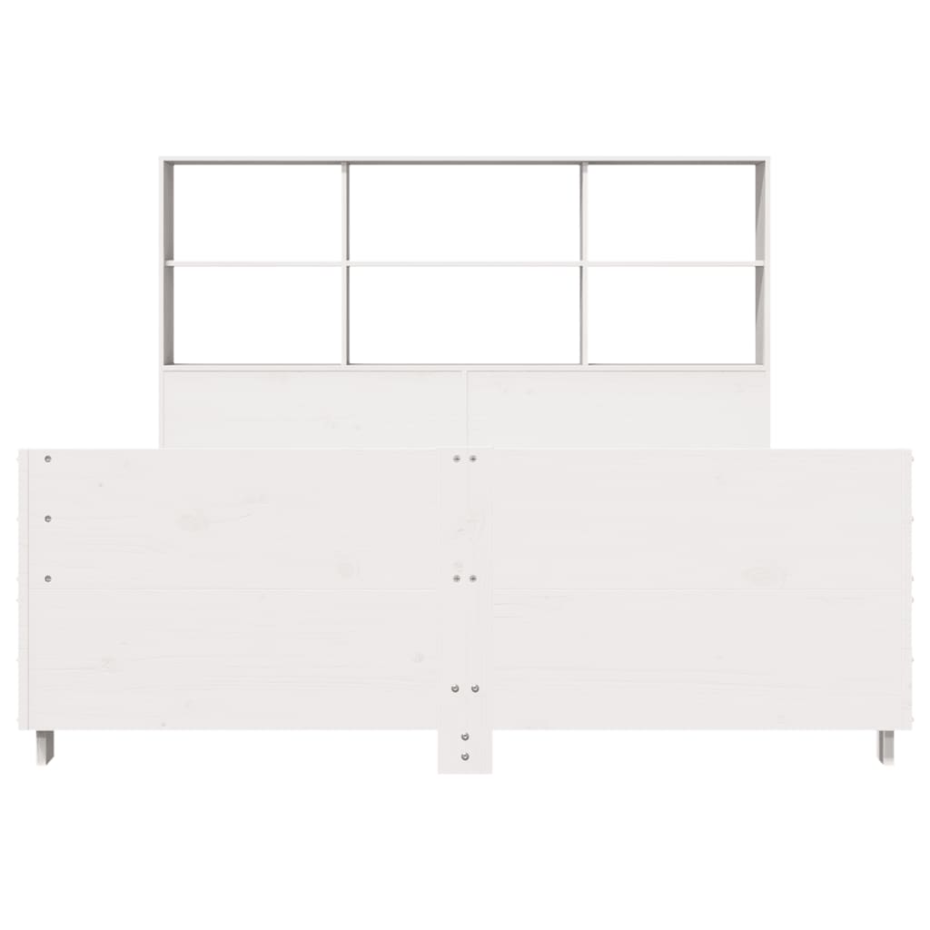 vidaXL Cadru de pat fără saltea, alb, 120x200 cm, lemn masiv pin vidaXL Cadru de pat fără saltea, alb, 120x200 cm, lemn masiv pin