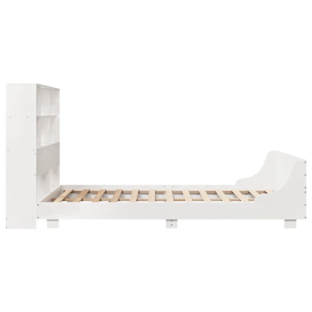 vidaXL Cadru de pat fără saltea, alb, 120x200 cm, lemn masiv pin vidaXL Cadru de pat fără saltea, alb, 120x200 cm, lemn masiv pin