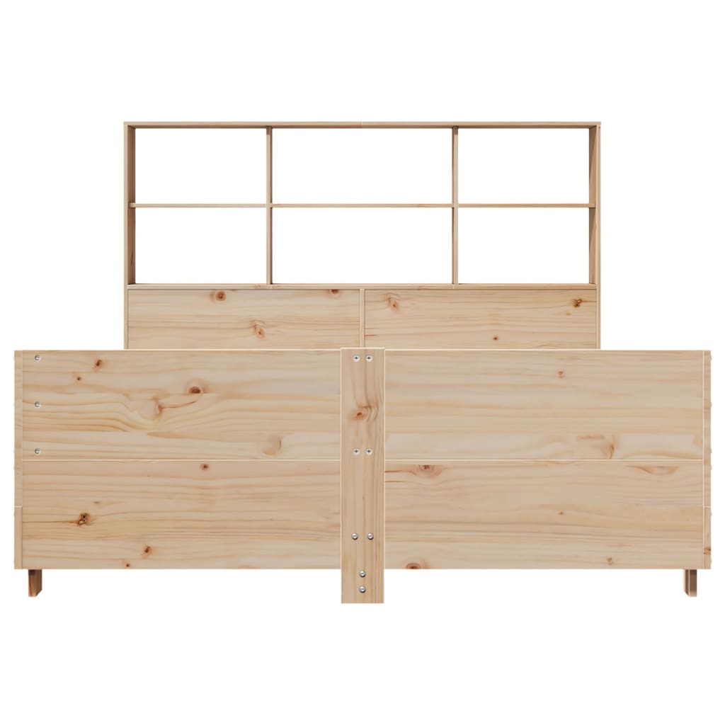 vidaXL Cadru de pat fără saltea, 140x190 cm, lemn masiv de pin