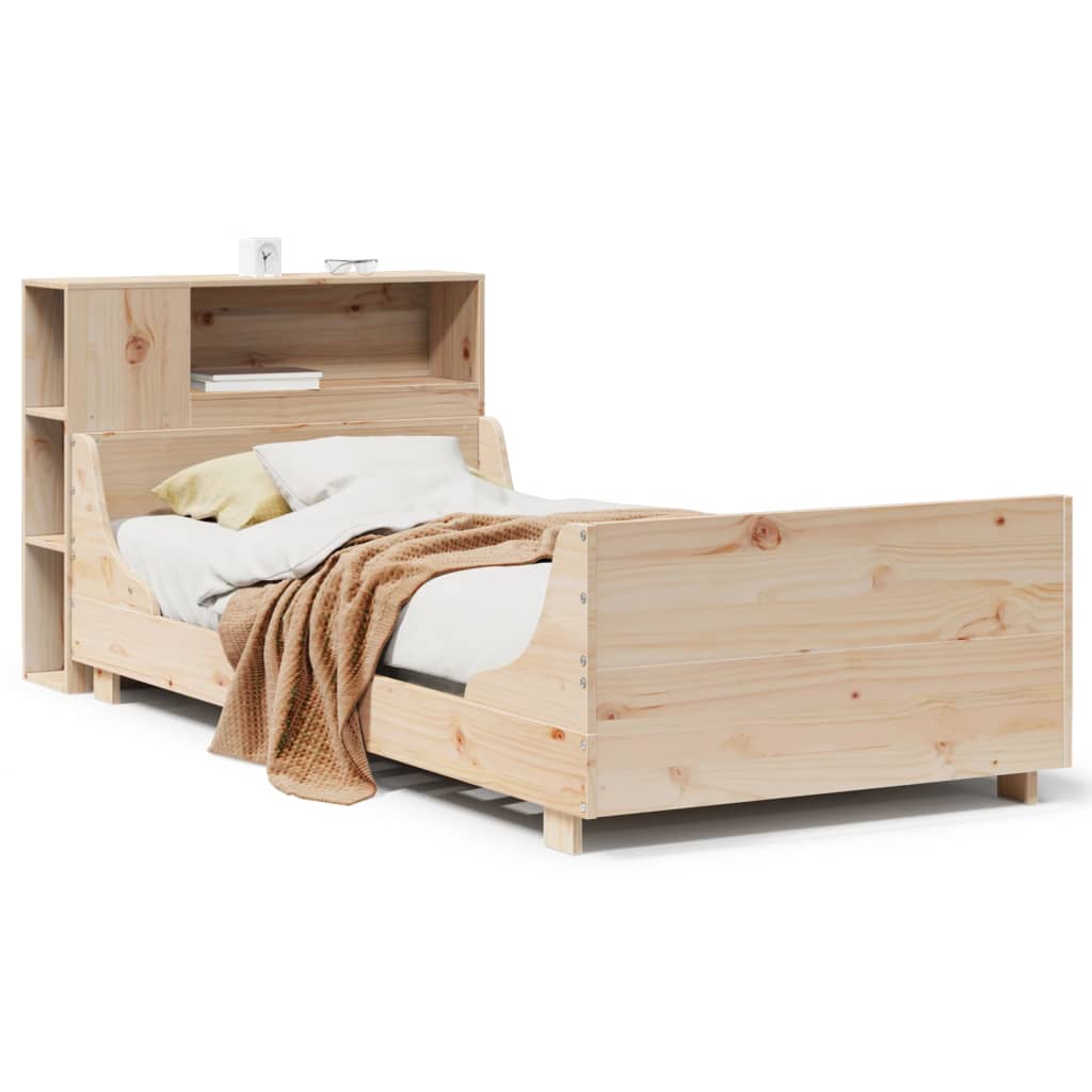 vidaXL Cadru de pat fără saltea, 75x190 cm, lemn masiv de pin