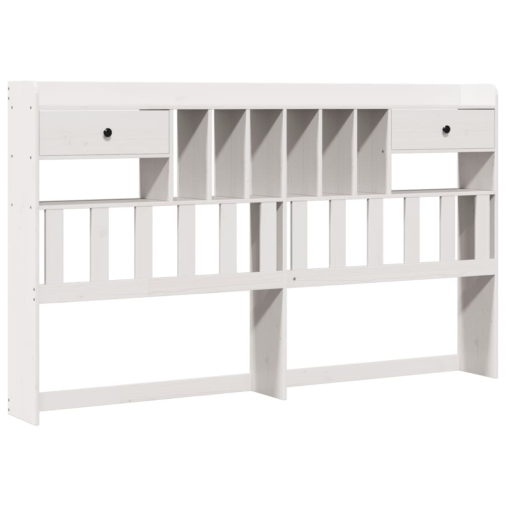 vidaXL Pat cu bibliotecă fără saltea, 180x200 cm, lemn masiv de pin