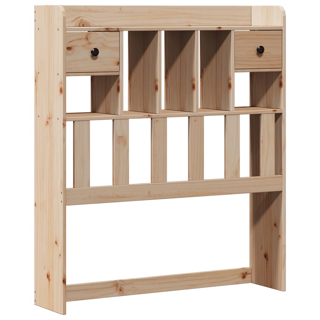 vidaXL Pat cu bibliotecă fără saltea, 90x190 cm, lemn masiv de pin vidaXL Pat cu bibliotecă fără saltea, 90x190 cm, lemn masiv de pin