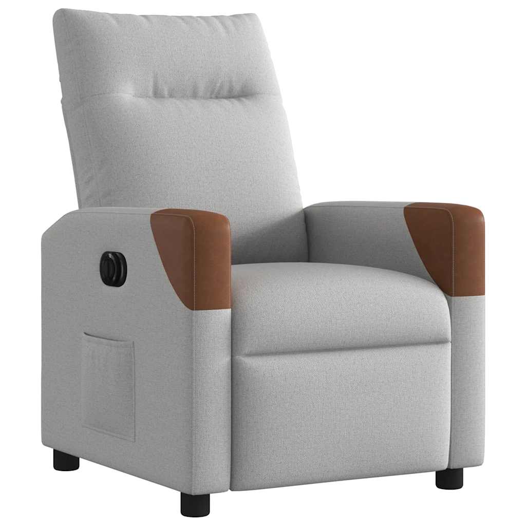 vidaXL Scaun reclinabil electric Cloud Grey Fabric vidaXL Scaun reclinabil electric Cloud Grey Fabric