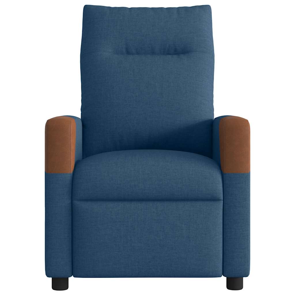 vidaXL Fotoliu de masaj rabatabil, albastru, textil vidaXL Fotoliu de masaj rabatabil, albastru, textil