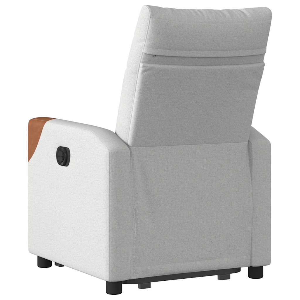 vidaXL Scaun reclinabil electric, țesătură gri nor vidaXL Scaun reclinabil electric, țesătură gri nor