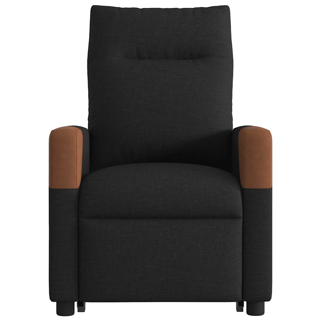 vidaXL Fotoliu electric de masaj rabatabil cu ridicare, negru, textil