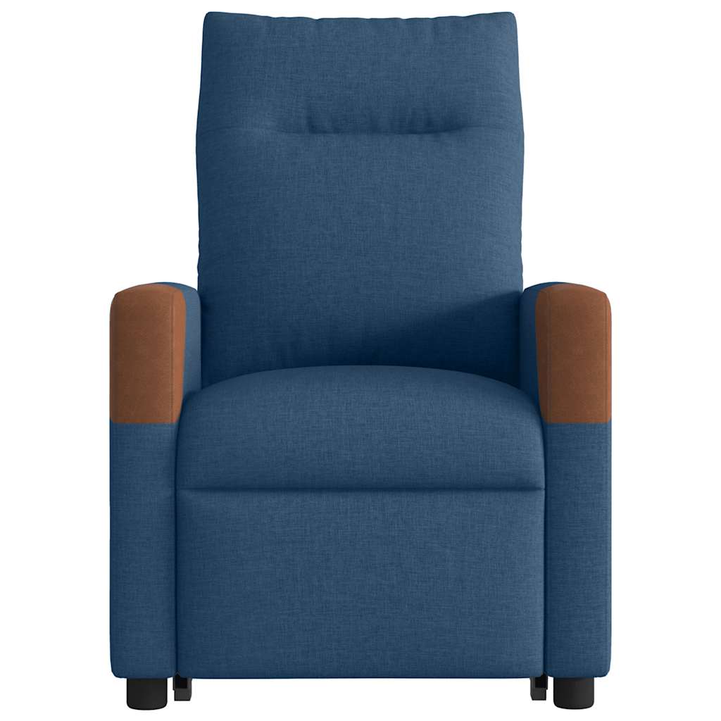 vidaXL Fotoliu electric masaj rabatabil cu ridicare, albastru, textil
