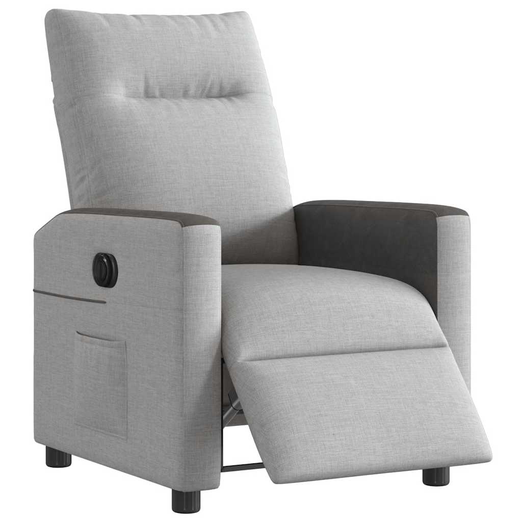 vidaXL Scaun reclinabil electric Cloud Grey Fabric vidaXL Scaun reclinabil electric Cloud Grey Fabric