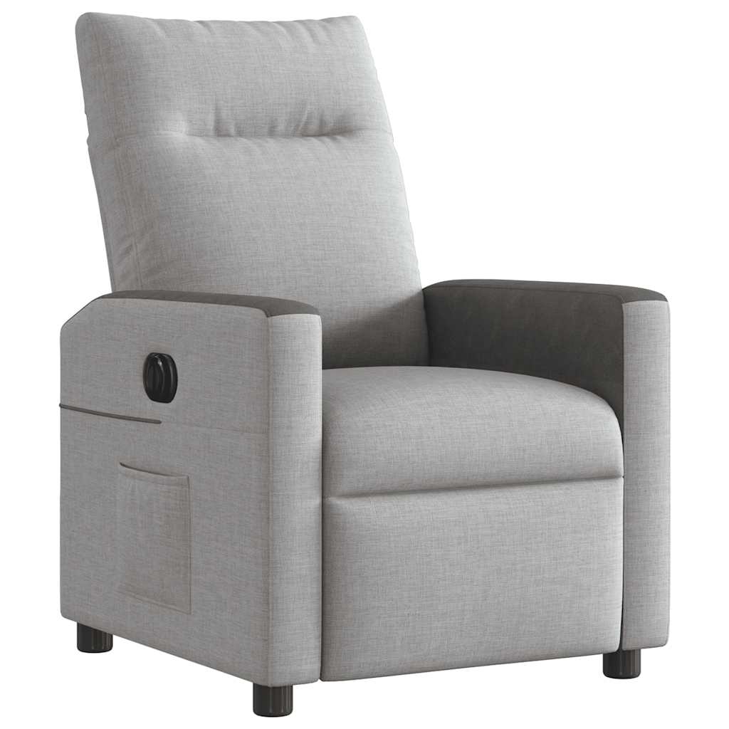 vidaXL Scaun reclinabil electric Cloud Grey Fabric vidaXL Scaun reclinabil electric Cloud Grey Fabric