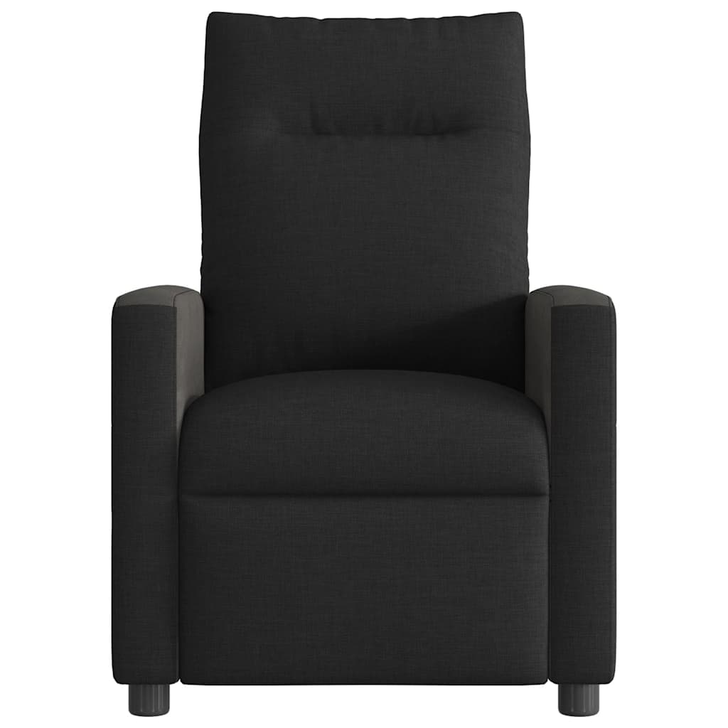 vidaXL Fotoliu rabatabil electric, negru, material textil