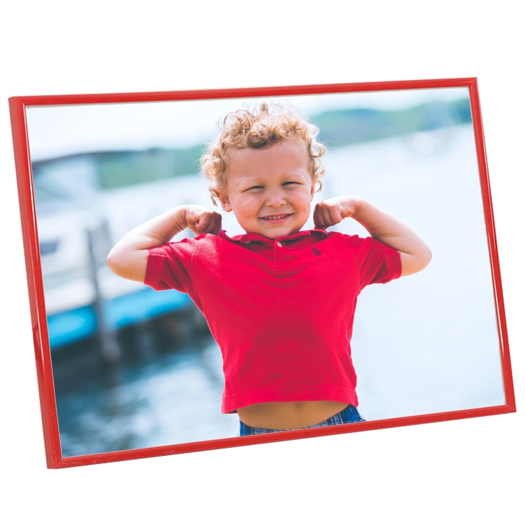 vidaXL Rame foto colaj pentru perete/masă, 5 buc., roșu, 70x90 cm, MDF vidaXL Rame foto colaj pentru perete/masă, 5 buc., roșu, 70x90 cm, MDF
