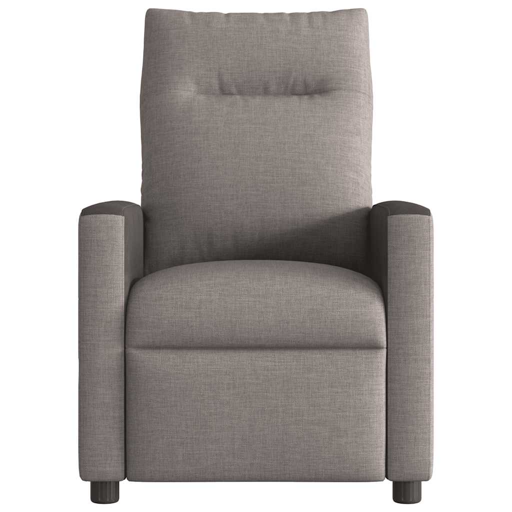 vidaXL Fotoliu electric de masaj rabatabil, gri taupe, textil