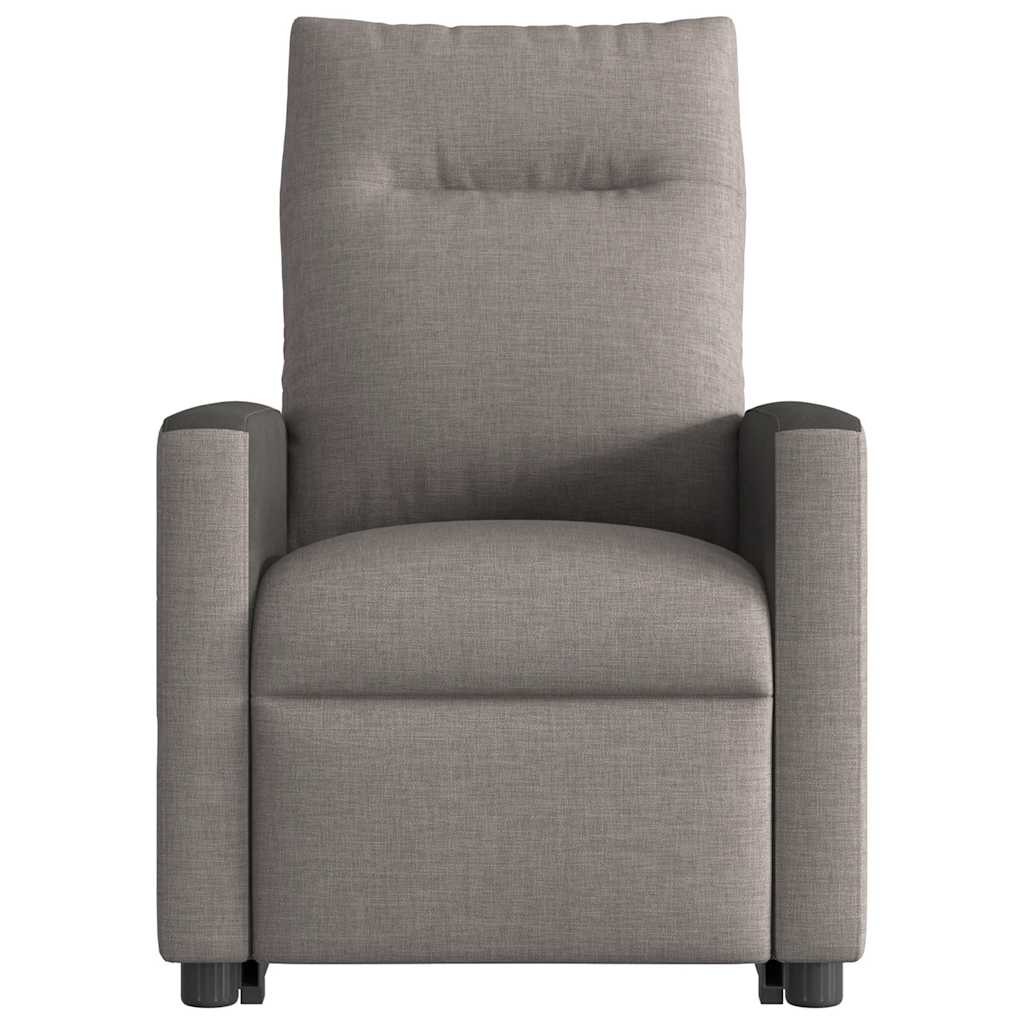 vidaXL Fotoliu electric rabatabil cu ridicare, gri taupe, textil