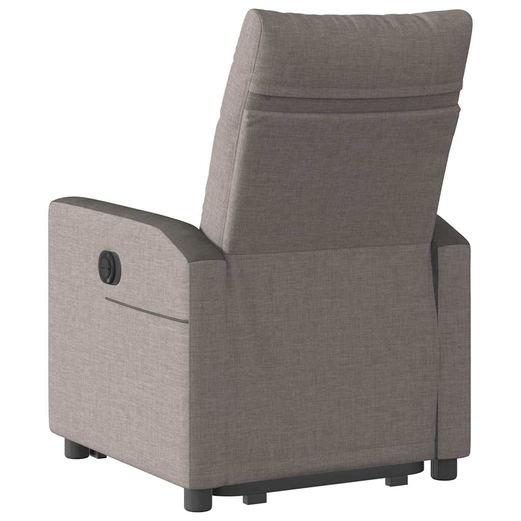 vidaXL Fotoliu electric rabatabil cu ridicare, gri taupe, textil