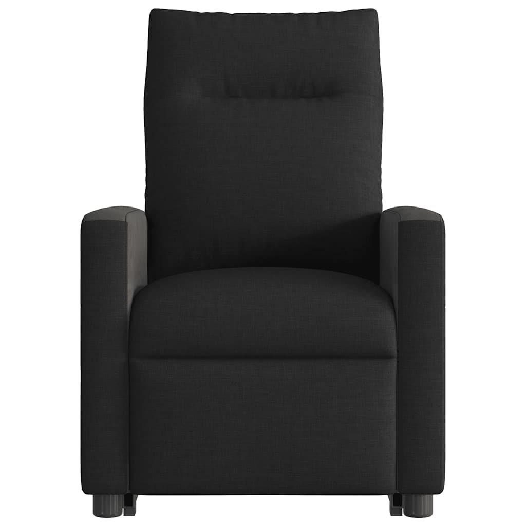 vidaXL Fotoliu electric de masaj rabatabil cu ridicare, negru, textil