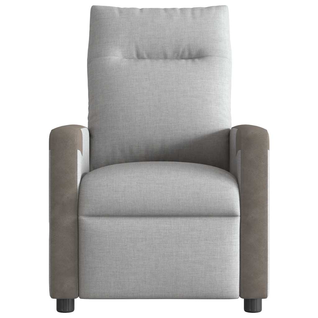 vidaXL Scaun reclinabil electric pentru masaj Cloud Grey Fabric vidaXL Scaun reclinabil electric pentru masaj Cloud Grey Fabric