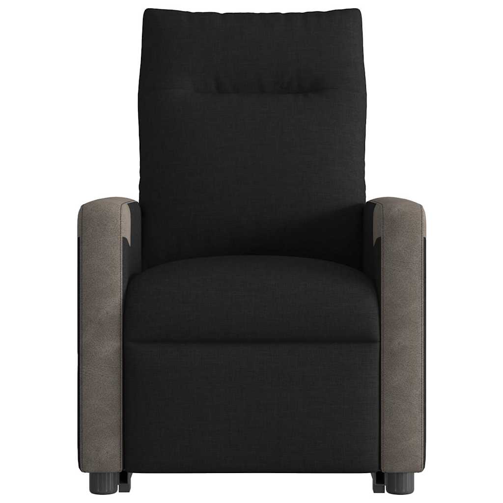 vidaXL Fotoliu electric de masaj rabatabil cu ridicare, negru, textil