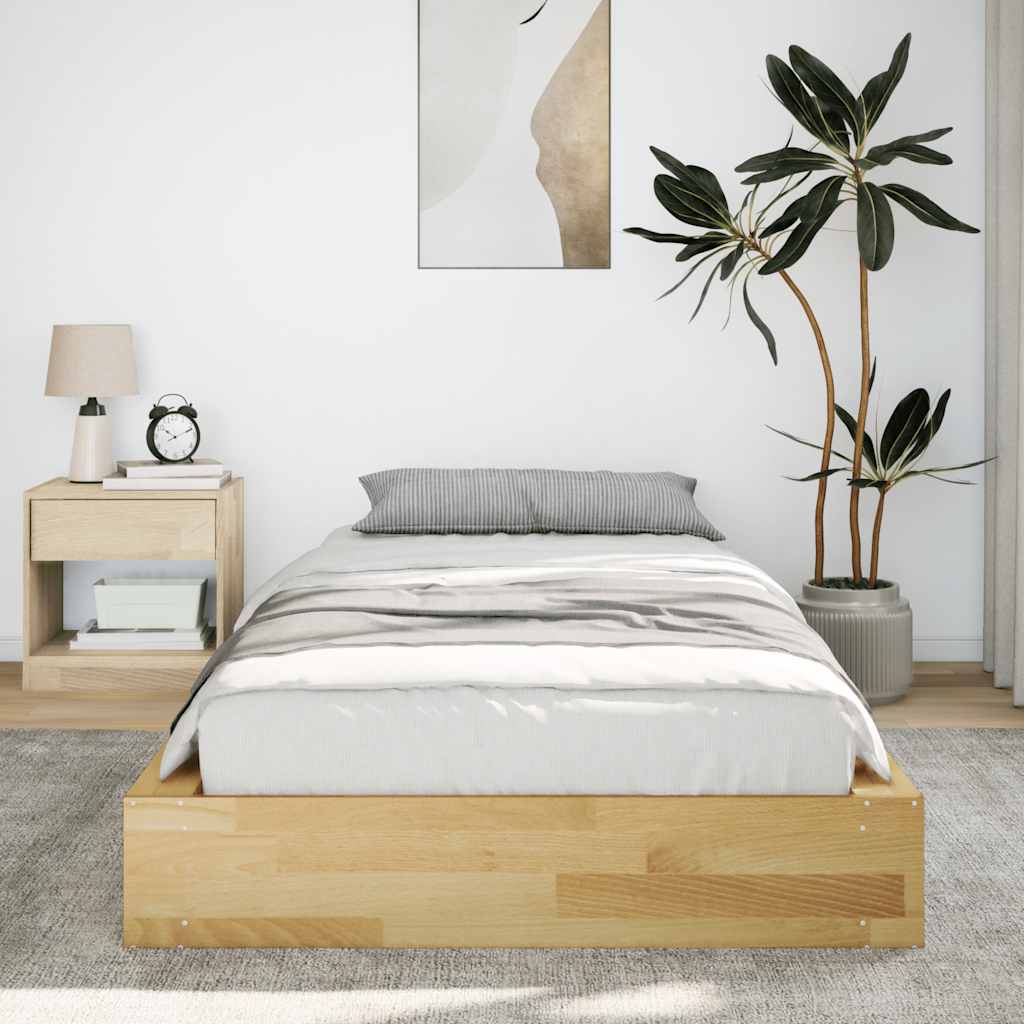 vidaXL Cadru de pat fără saltea 100x200 cm din lemn masiv de stejar vidaXL Cadru de pat fără saltea 100x200 cm din lemn masiv de stejar