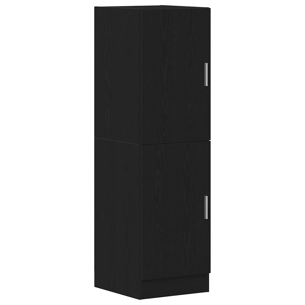 vidaXL Set dulap de bucătărie 2 piese Lemn negru prelucrat