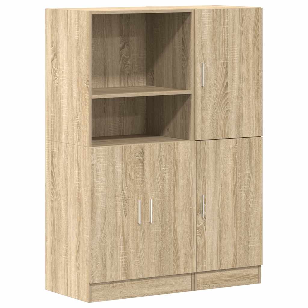 vidaXL Set dulapuri de bucătărie 2 piese stejar sonoma, lemn prelucrat