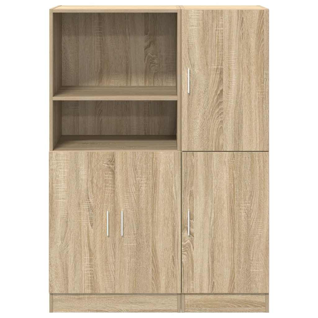 vidaXL Set dulapuri de bucătărie 2 piese stejar sonoma, lemn prelucrat