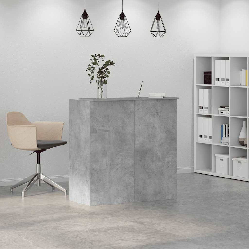 vidaXL Birou de recepție Gri beton 100x50x103,5 cm Lemn prelucrat vidaXL Birou de recepție Gri beton 100x50x103,5 cm Lemn prelucrat