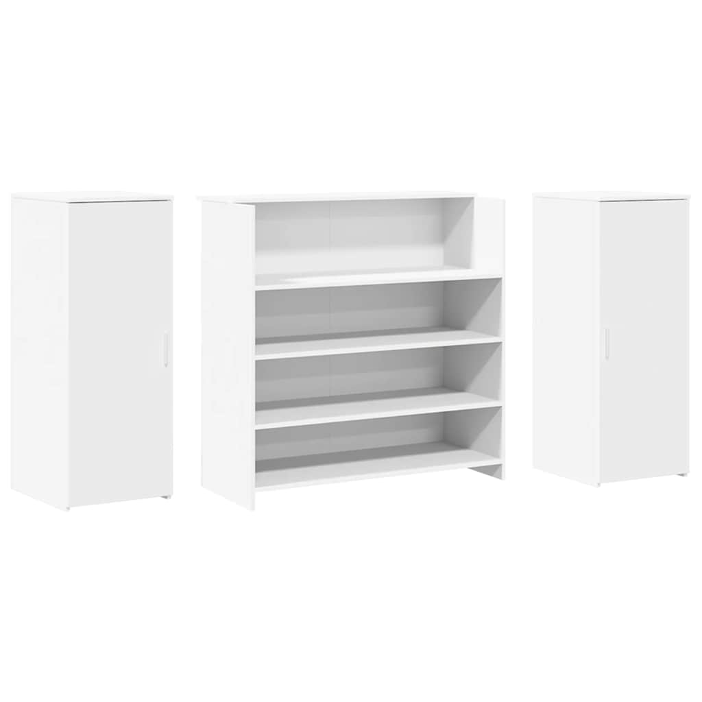 vidaXL Birou de recepție alb 180x50x103,5 cm din lemn prelucrat