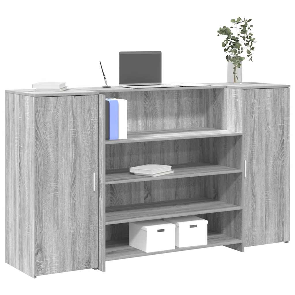 vidaXL Birou de recepție Gri Sonoma 180x50x103,5 cm Lemn prelucrat vidaXL Birou de recepție Gri Sonoma 180x50x103,5 cm Lemn prelucrat