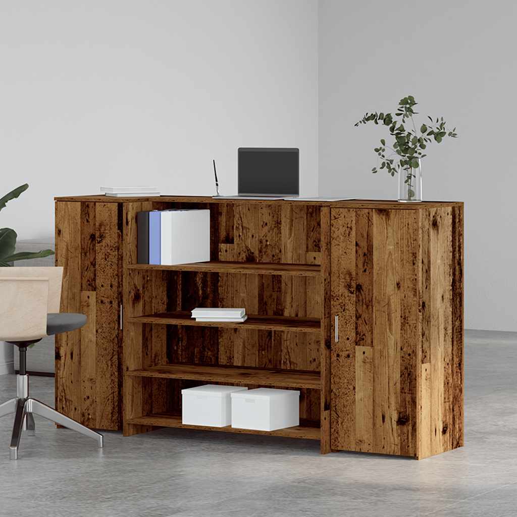 vidaXL Birou de recepție Lemn vechi 180x50x103,5 cm Lemn prelucrat vidaXL Birou de recepție Lemn vechi 180x50x103,5 cm Lemn prelucrat
