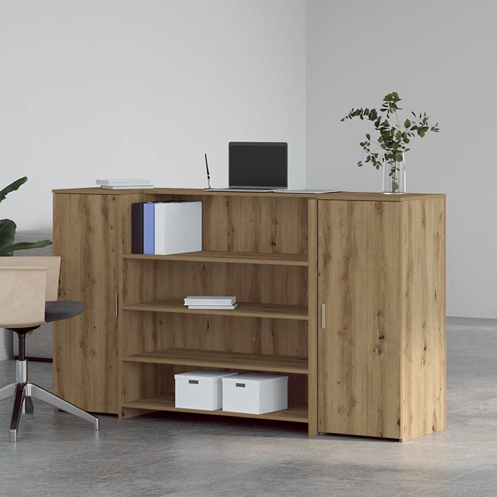 vidaXL Birou de recepție Stejar Artisan 180x50x103,5 cm Lemn prelucrat vidaXL Birou de recepție Stejar Artisan 180x50x103,5 cm Lemn prelucrat